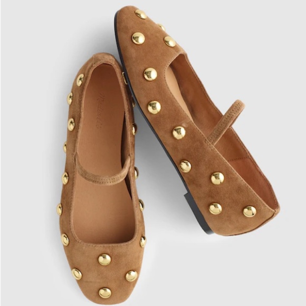 NWT Madewell The Greta Studded Ballet Flat size 8